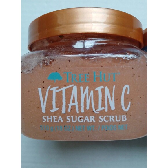 Tree Hut Shea Sugar Scrub- Vitamin C, & Exotic Bloom 18Oz Sealed Set Of 2 - Picture 2 of 16